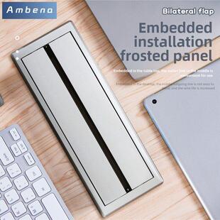 电脑桌桌面穿线孔盖铝合金穿线盒电脑桌86插座隐埋线孔盖