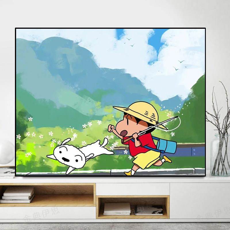 卡通动漫钻石画2024新款手工5d点贴钻十字绣蜡笔小新儿童卧室满钻,居家布艺,钻石绣,淘宝优惠券,粉丝福利购,淘宝优惠卷