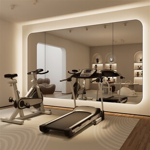 舞蹈室镜子贴墙玻璃定制大整面舞蹈房家用全身教室跳舞健身灯光镜