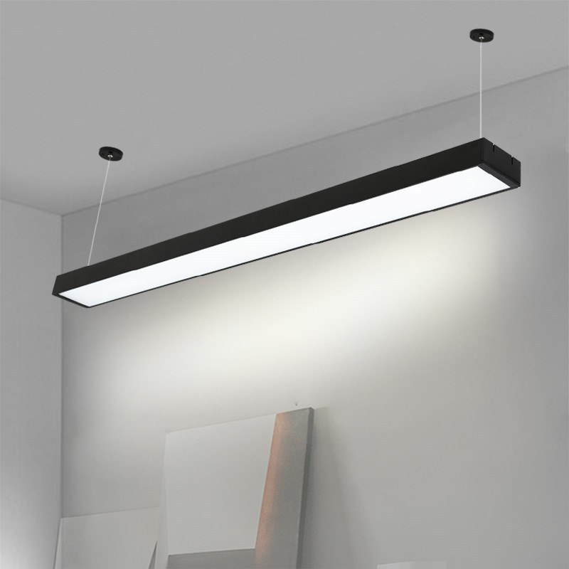 定制办公室长条吊灯商场超市现代简约方通吸顶灯健身房教室led灯