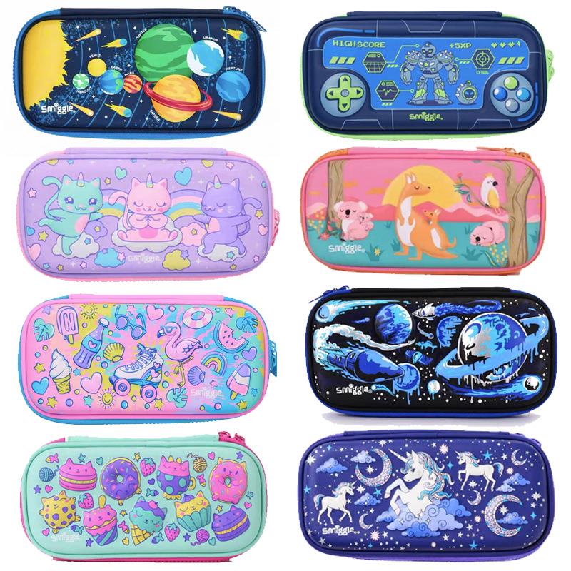 澳洲smiggle笔盒澳洲文具盒笔袋女小学生小号儿童笔筒卡通铅笔盒