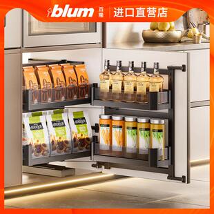 厨房高柜拉篮厨房整体橱柜大小怪物高深浅柜铝合金调味零食柜联动