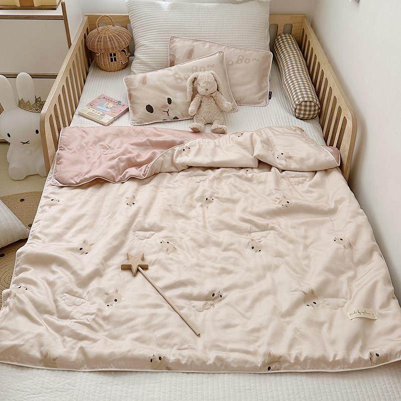 ins粉色小兔子儿童天丝夏凉被女孩子凉感冰丝空调被幼儿园小被子,床上用品,化纤被,淘宝优惠券,粉丝福利购,淘宝优惠卷