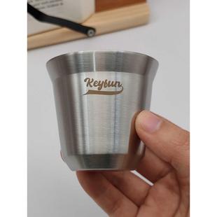 出口加厚白酒杯316不锈钢茶杯双层防摔小酒杯子咖啡杯户外杯露营