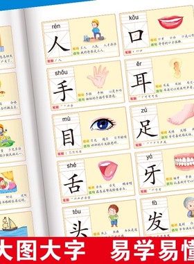 【下单立减50】幼儿认字识字大全3000字幼儿园中班大班学前班-YP