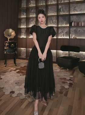 六爻定制 法式赫本风名媛显瘦优雅时尚连衣裙 45122