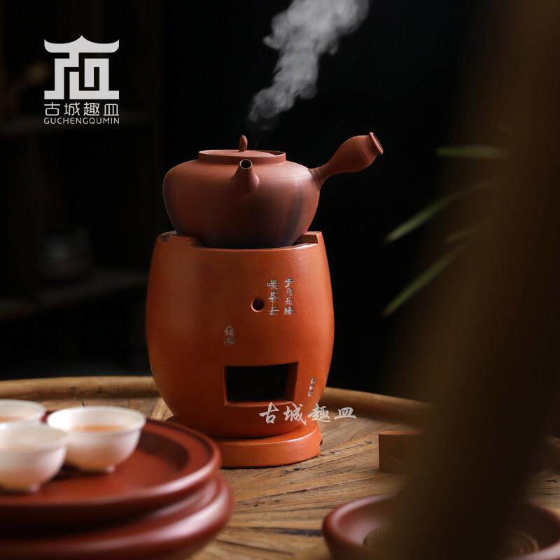 潮州工夫茶煮茶炉红泥炭炉围炉煮茶炭看火炉子烧水煮茶壶茶具套装