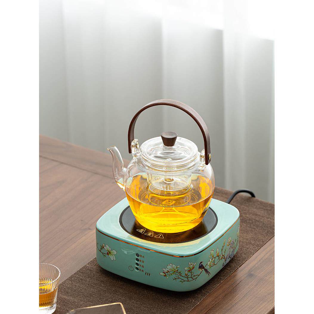 陶瓷电磁炉煮茶器煮茶炉玻璃烧水壶煮茶壶耐高温茶壶茶水分离家用