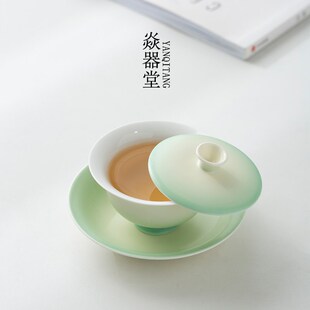 陶瓷又见三才盖碗茶碗大号单个家用防烫泡茶碗茶杯功夫茶具