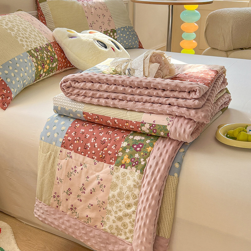 韩系小清新可爱软萌豆豆被软糯夏被空调用春秋被加厚单人被双人被