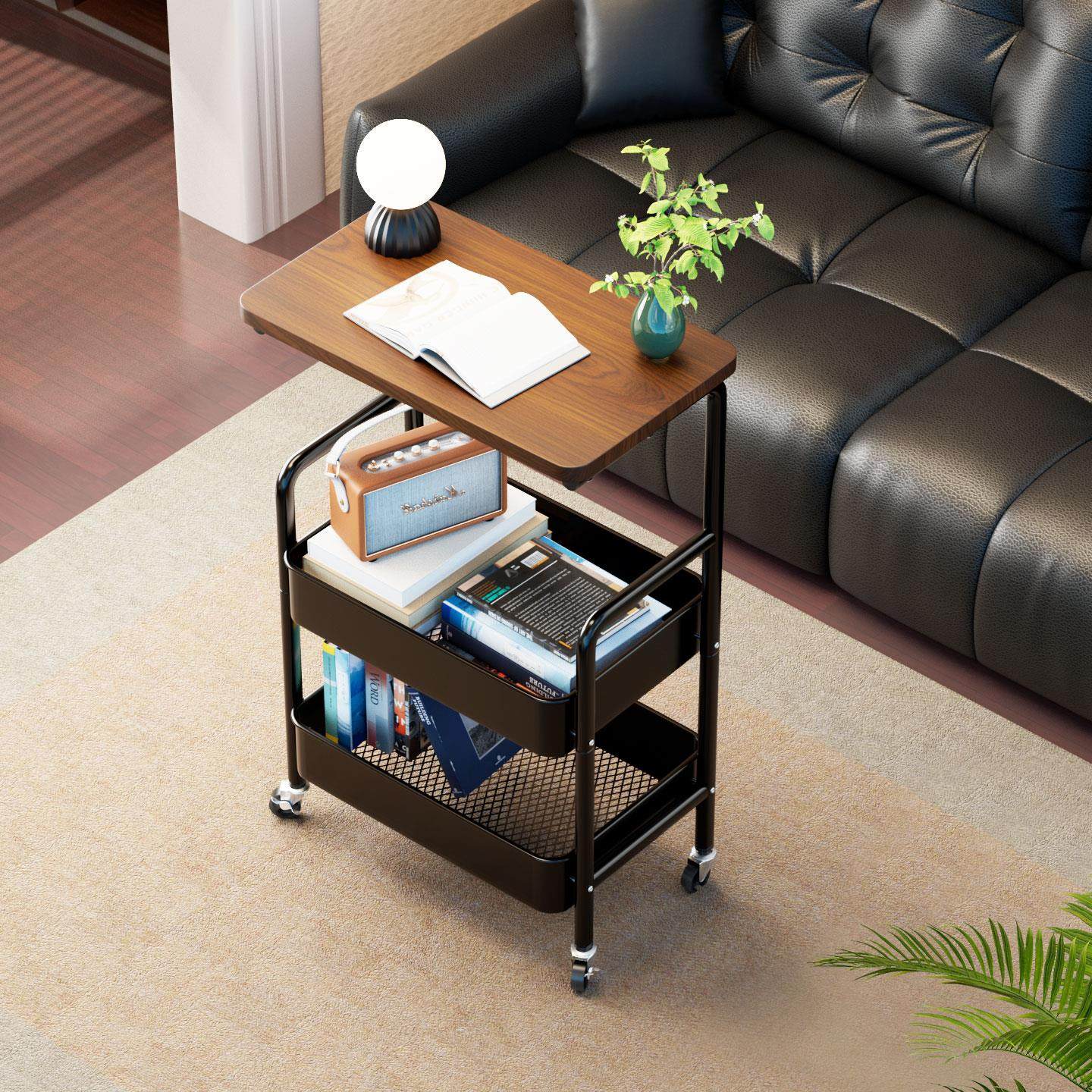 中古置物架茶几小推车沙发边几客厅覆古边桌卧室床头柜零食收纳层,住宅家具,移动边几/推车,淘宝优惠券,粉丝福利购,淘宝优惠卷
