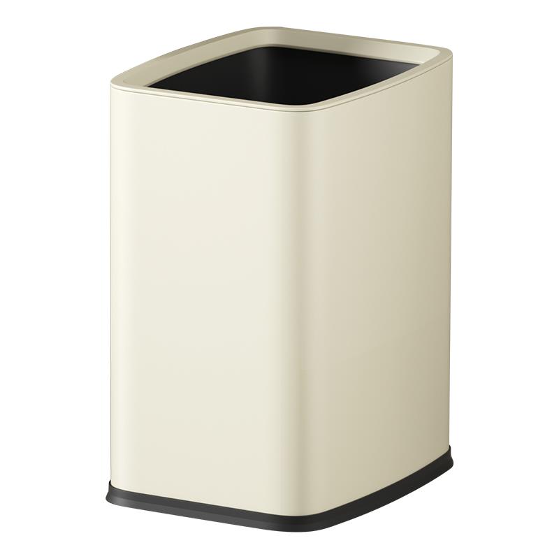 方形不锈钢垃圾桶家用窄缝卫生间厨房酒店大容量双层无盖简约纸篓