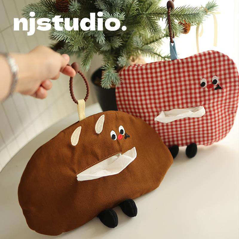 布艺床头纸巾盒创意小号抽取式卫生纸袋挂式收纳化妆室挂袋可爱车