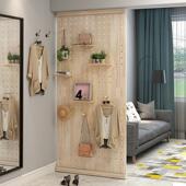 穿孔板实木隔断地板到天花板屏幕存储顶到天花板 入口架显示多功