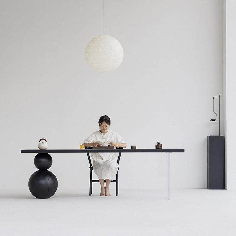 叁几 白蜡木碳化实木大板茶桌家用餐桌侘寂风原木茶台阳台泡茶桌,住宅家具,家用茶台/茶桌,淘宝优惠券,粉丝福利购,淘宝优惠卷