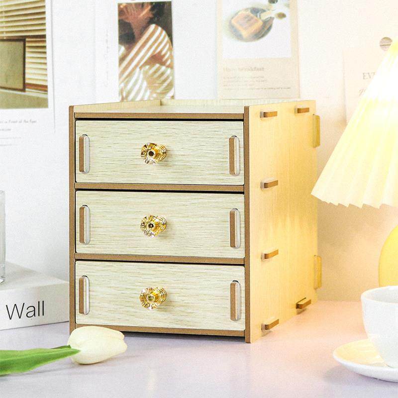 办公室用品桌面收纳盒桌上置物架子木质双抽屉式储物盒杂物小柜子,收纳整理,桌面收纳盒,淘宝优惠券,粉丝福利购,淘宝优惠卷