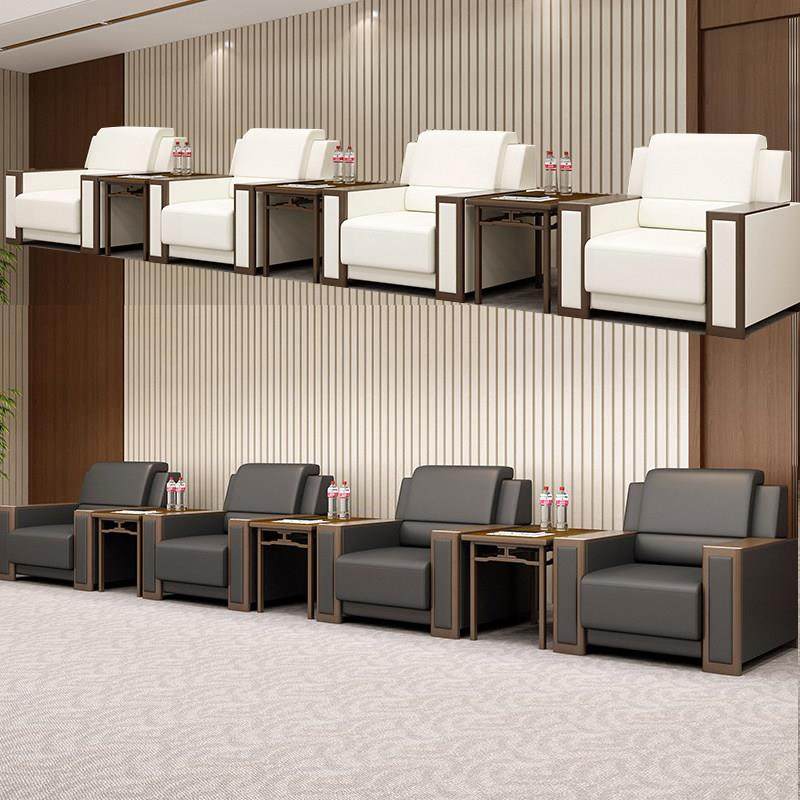 实木扶手会议沙发贵宾接待商务会客科技布办公单人位茶几组合套装,商业/办公家具,沙发,淘宝优惠券,粉丝福利购,淘宝优惠卷