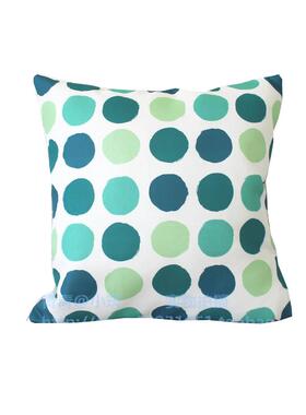 双面防水科技绿色田园清新植物沙发客厅餐厅靠垫夏季方抱枕套45cm