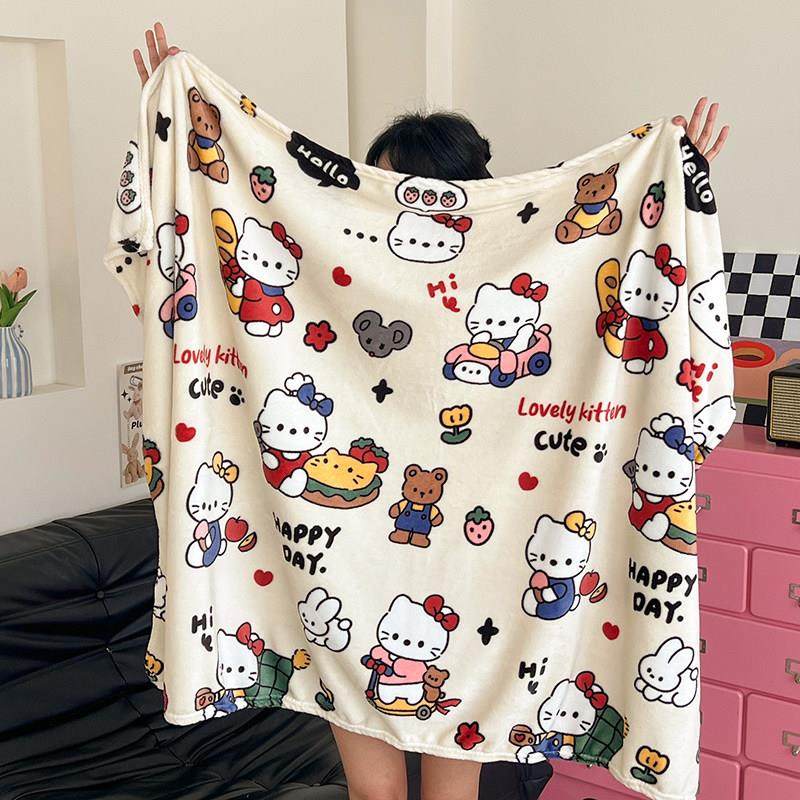 ins卡通KT猫双面牛奶绒毯子可爱少女心毛毯学生空调毯沙发午睡毯,床上用品,休闲毯/毛毯/绒毯,淘宝优惠券,粉丝福利购,淘宝优惠卷