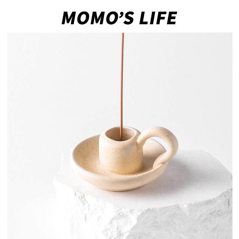 创意迷你陶瓷香薰炉禅意小摆件家居茶室茶桌面家用线香炉香插香座