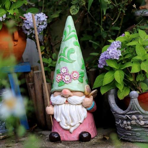 拿蚊香甘道夫摆件户外花园地精园艺庭院造景布置客厅阳台精灵装饰