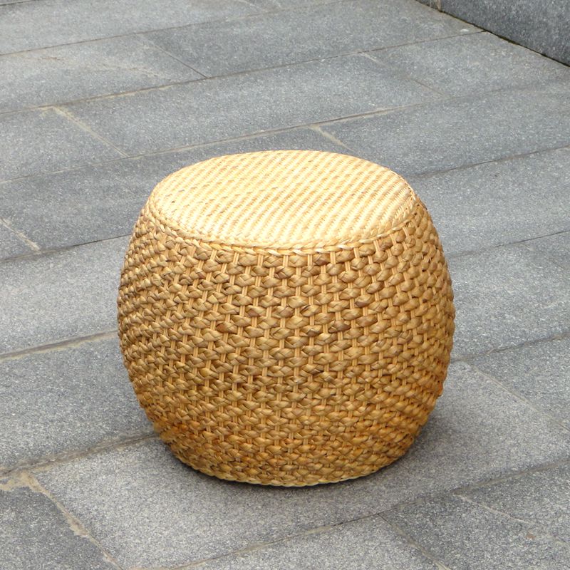 家用小藤凳藤编圆鼓凳沙发凳矮凳子榻榻米坐墩实木换鞋凳休闲坐凳