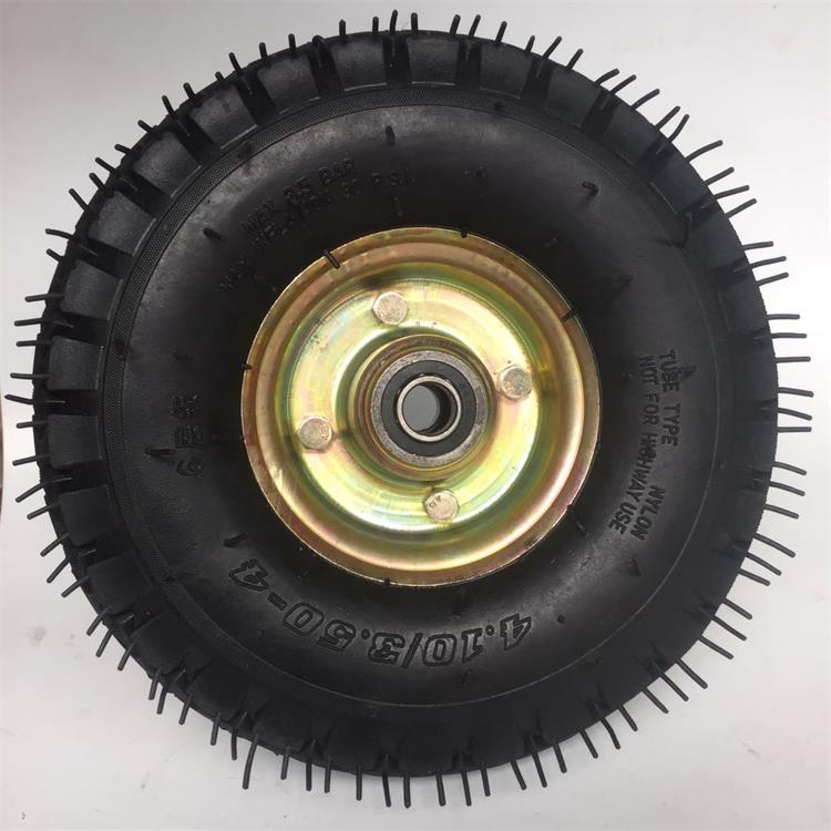 发电机轮子清洗机轮胎洗车机轮 凹凸面充气轮10寸350/4车轮内16mm