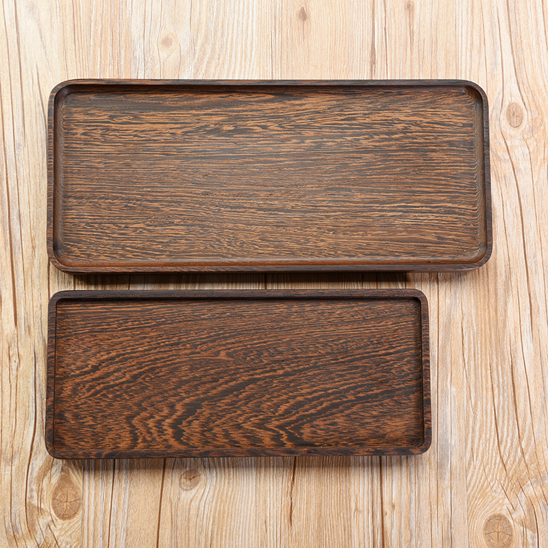 整块鸡翅木干泡茶盘简约红木单层壶承壶托长方托盘家用干泡台实木