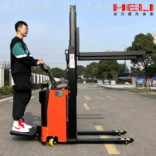 D叉850车.5吨2T电动堆高车CD15J站-RE驾式托盘堆垛升降装卸铲1车