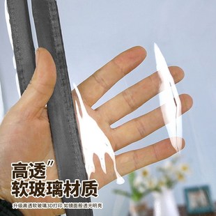 空调门帘挡风防走冷家用防冷气阳台隔热磁铁自吸塑料PVC软隔断帘