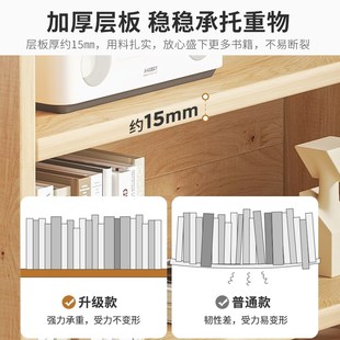 实木书架置物架落地书柜简易多层松木柜子储物柜家用组合靠墙矮柜