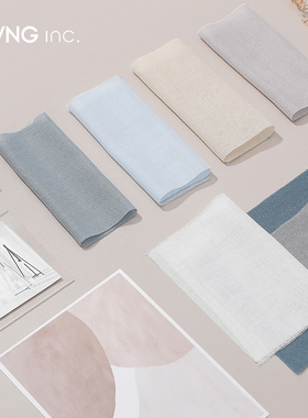 LIVING inc. 棉柔纱系列 白色窗纱客厅透光不透人卧室遮光窗纱帘