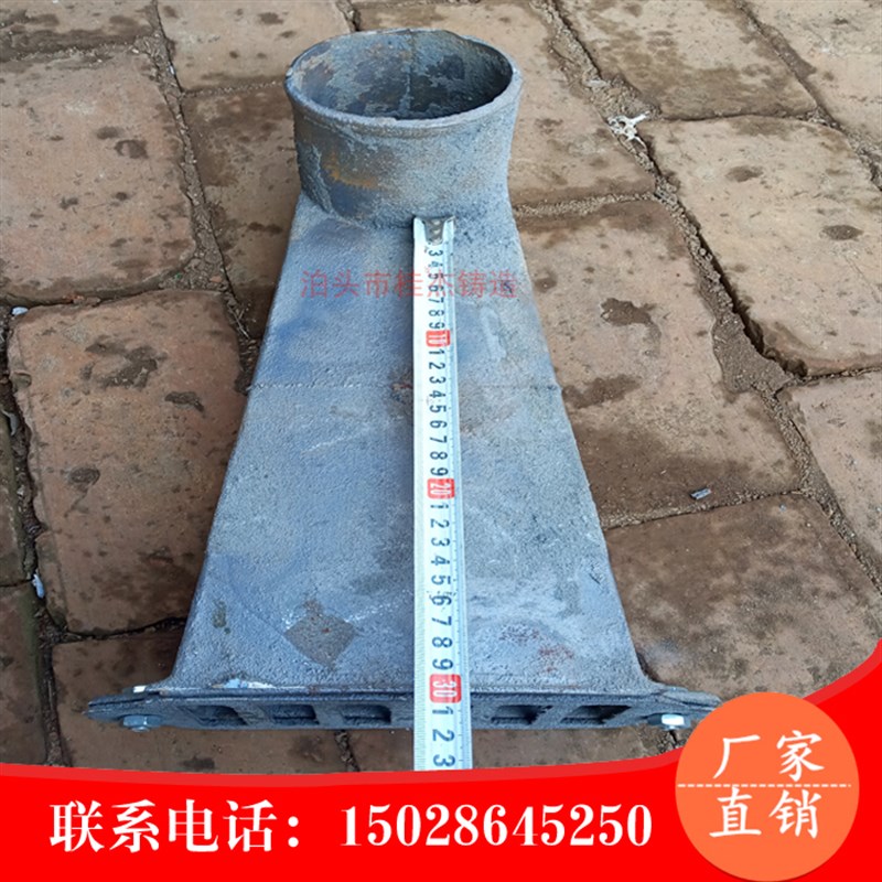 铸铁侧排雨水斗女儿墙雨水口圆口方口侧排地漏穿墙漏斗87型雨水斗
