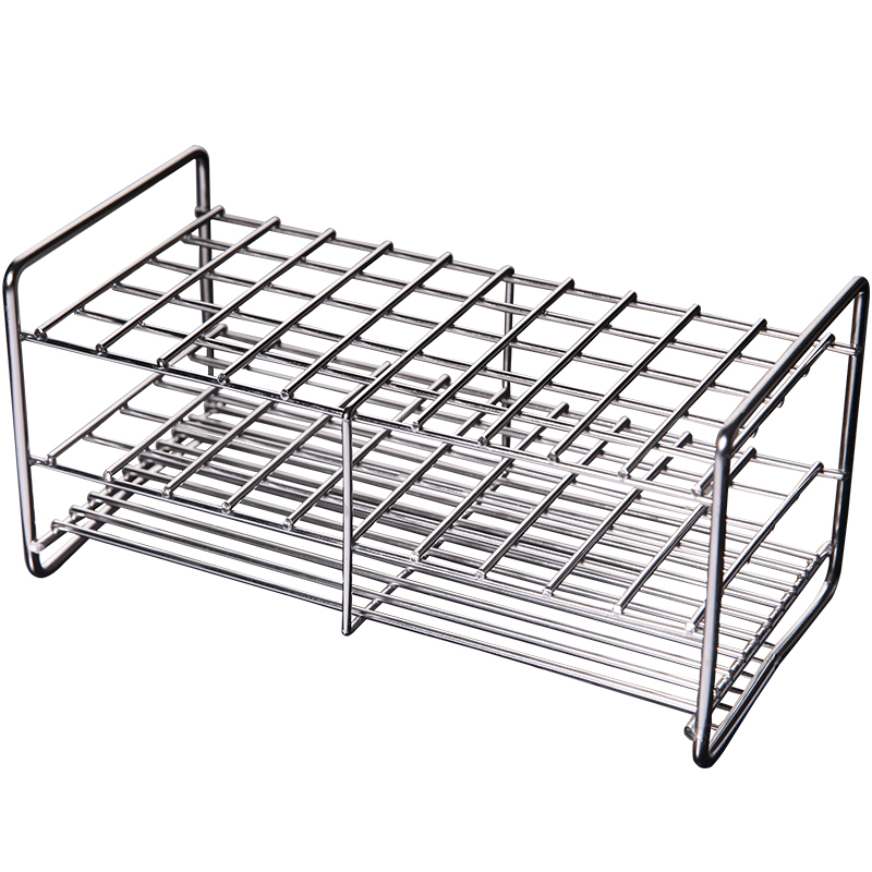 实验室不锈钢试管架钢丝管架玻璃试管架方孔试管支架18mm*30孔21m