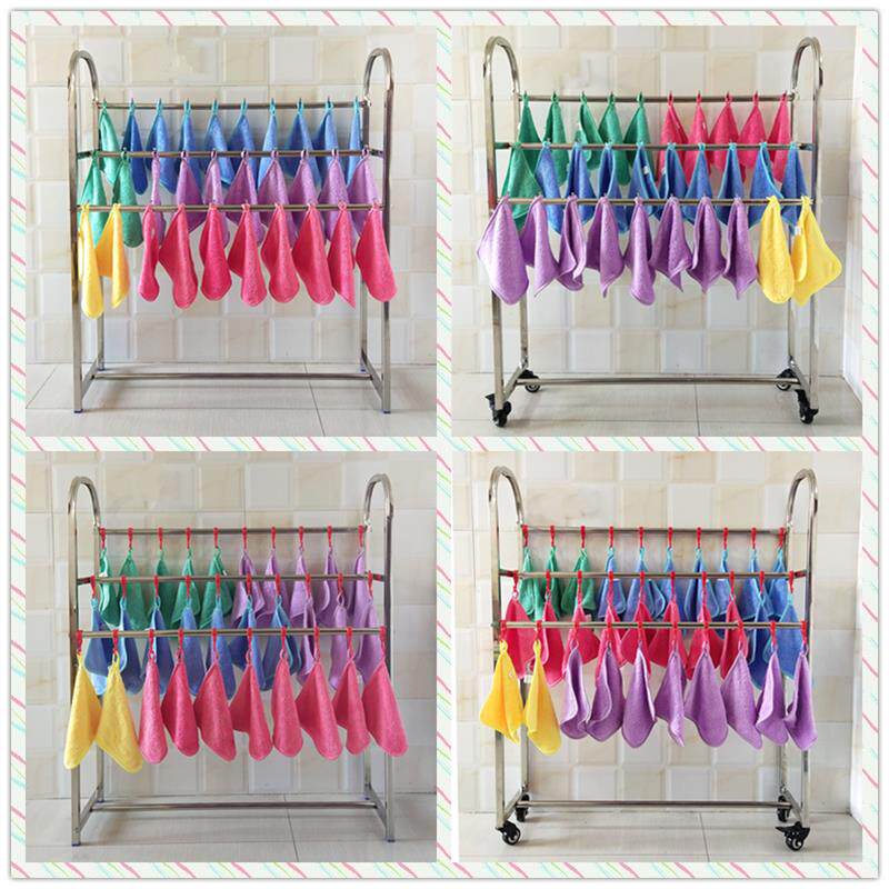 幼儿园毛巾架儿童手帕架加厚不锈钢置物架长方形毛巾收纳整理架子