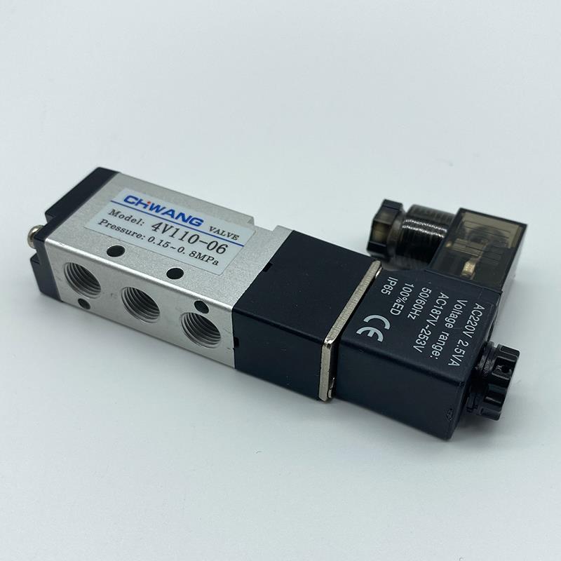 4V110-06 电磁阀4V110-M5 B 二位五通气动换向阀气阀 控制元件