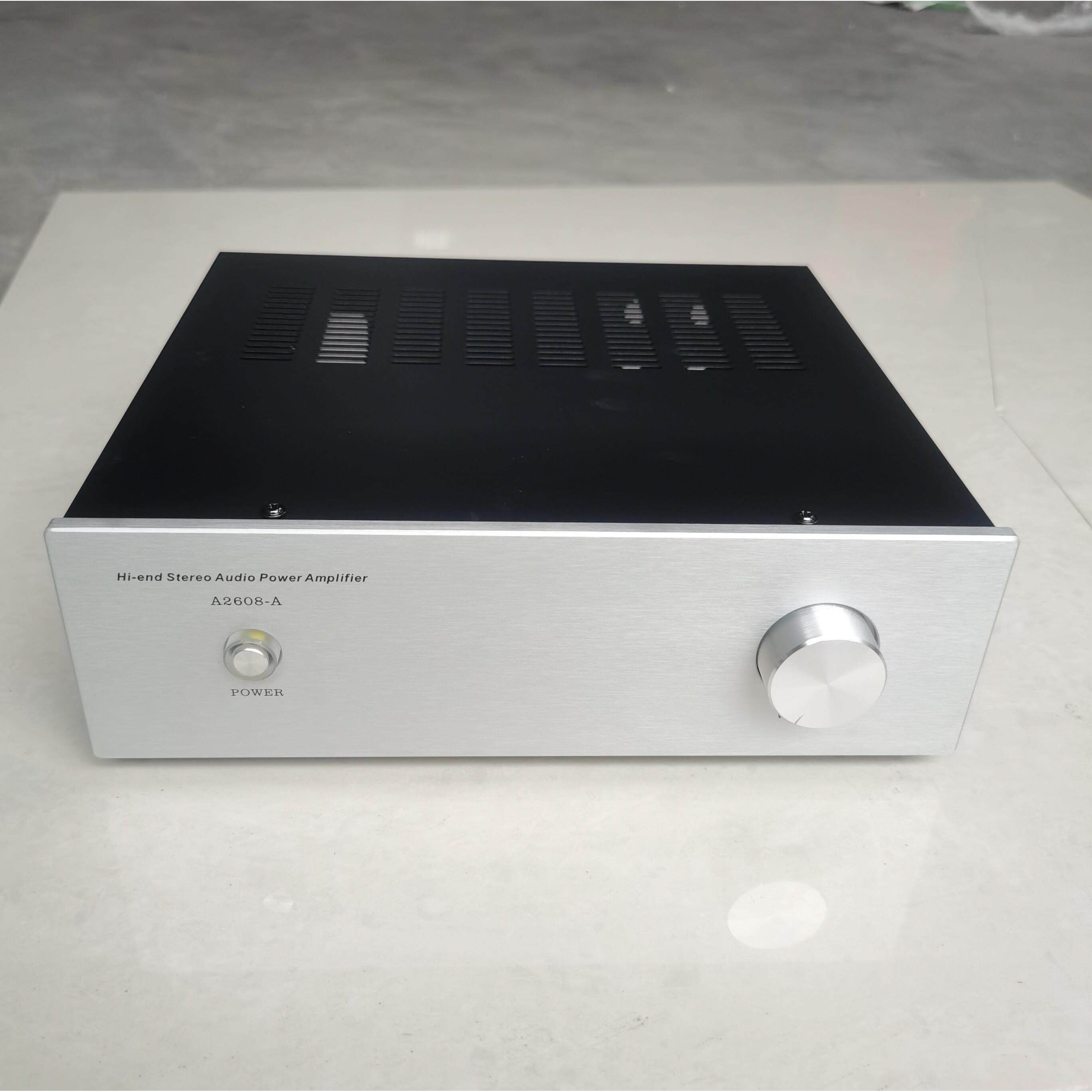 S2608高档铝合金面板功放机箱 前级机箱 2.0/2.1 DIY外壳