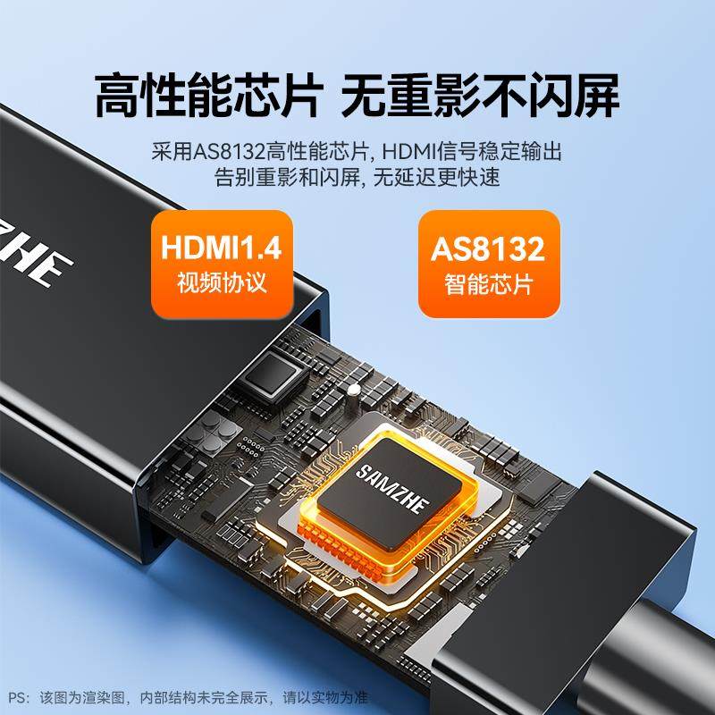 山泽minidp转hdmi线4k连接显示器displayport迷你转接头外接雷电