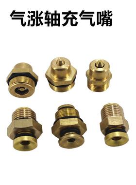 气涨轴充气嘴尖头M14X1.5123分M10M12M16*1.5平头喇叭口O型圈接头