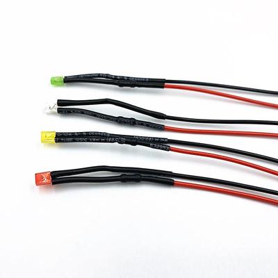 2X3X4MM超高亮发光二极管3V6V9V12V24VLED带线灯珠方形模型指示灯