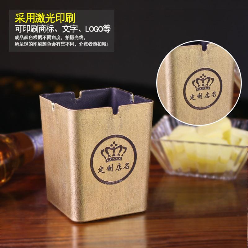 塑料烟灰缸定制防风印logo定做酒店网咖ktv餐厅广告防摔商用烟缸