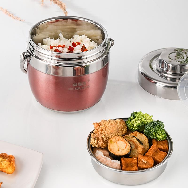 304不锈钢保温桶上班族小型学生1人保温饭盒便携双层提锅便当盒