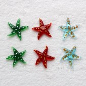 饰品小玻璃工艺品玻璃仿生饰品 鱼缸装 玻璃海星套装 水族箱伴侣