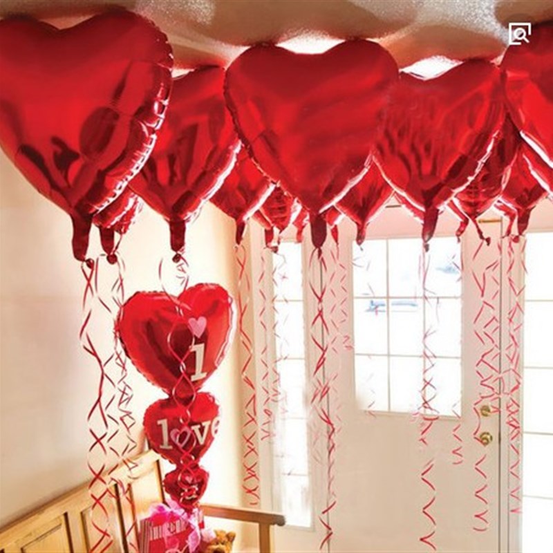 国庆铝膜气球婚庆用品心形气球婚房布置庆典气球装饰国庆节装饰