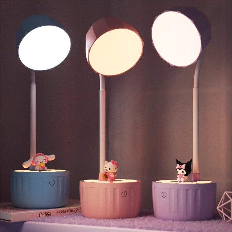 儿童女孩可爱小夜灯台灯卧室床头灯充电款学习专用护眼可调节亮度