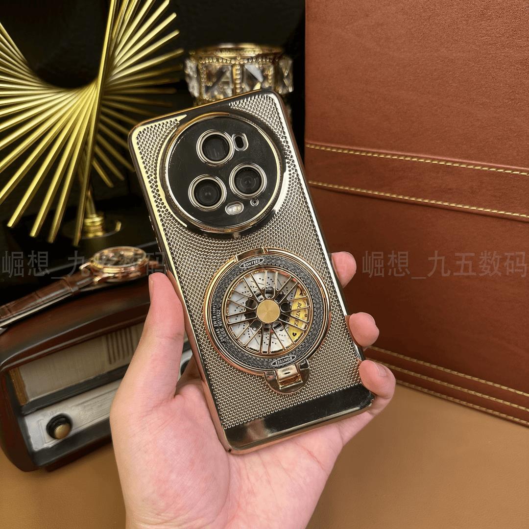 解压陀螺支架自带镜头膜适用荣耀Magic5Pro手机壳magic6pro电镀网格散热壳200高级感小众100男士女款商务外壳