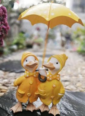 家居饰品北欧鸭子摆件户外花园庭院工艺品创意客厅电视柜玄关摆设