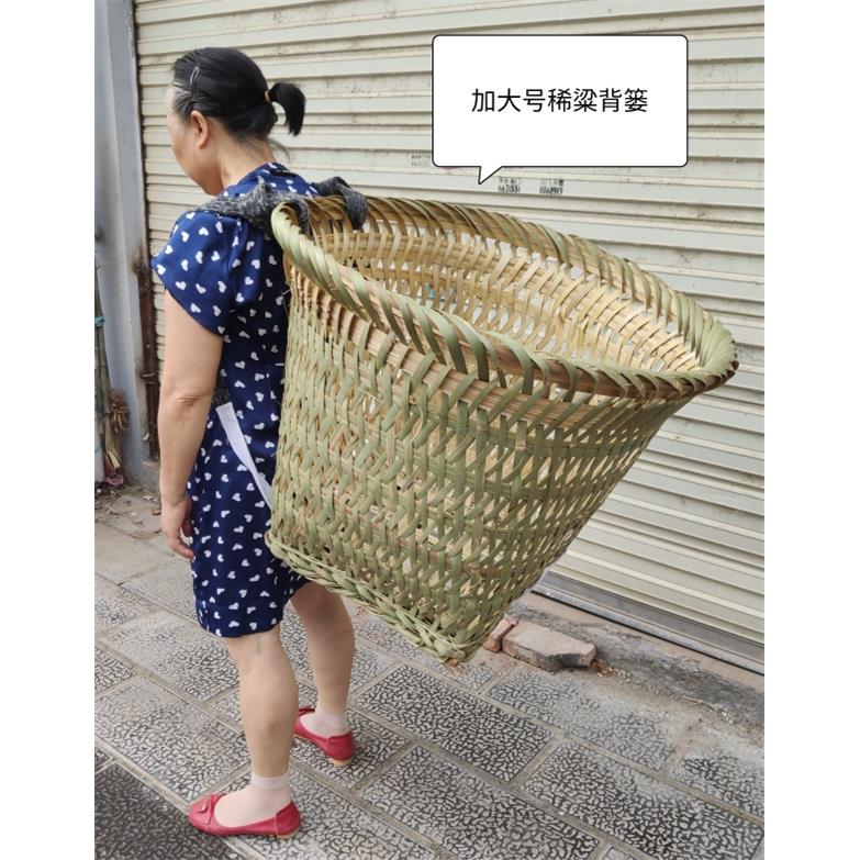 纯手工竹编竹背篓竹背篼背筐多彩舞蹈电影道具背篓买菜采摘收纳筐