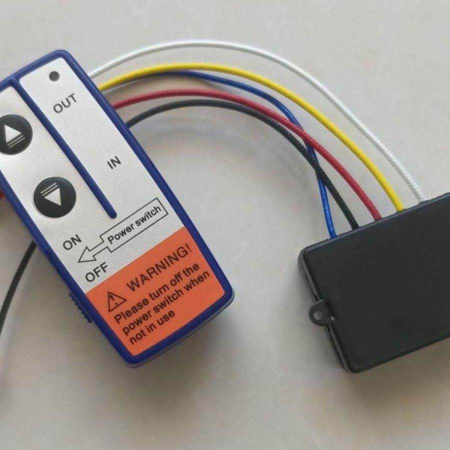插口款电动绞盘无线遥控器卷扬吊机绞车遥控器12V24V无线电控制器