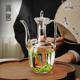 绿茶泡茶器家用高硼硅烧水壶可明火 仿宋执壶玻璃泡茶壶2025新款